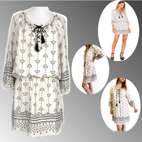 Joie Dresses & Skirts - Joie Quixota Embroidered Blouson Dress Sz L